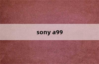 sony a99